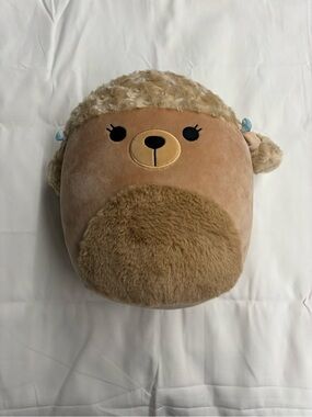 Squishmallows Plush Bear - Light Brown & Cream